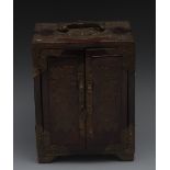 A Chinese padouk wood table cabinet, swi