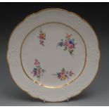 A Sevres shaped circular  plate, painted