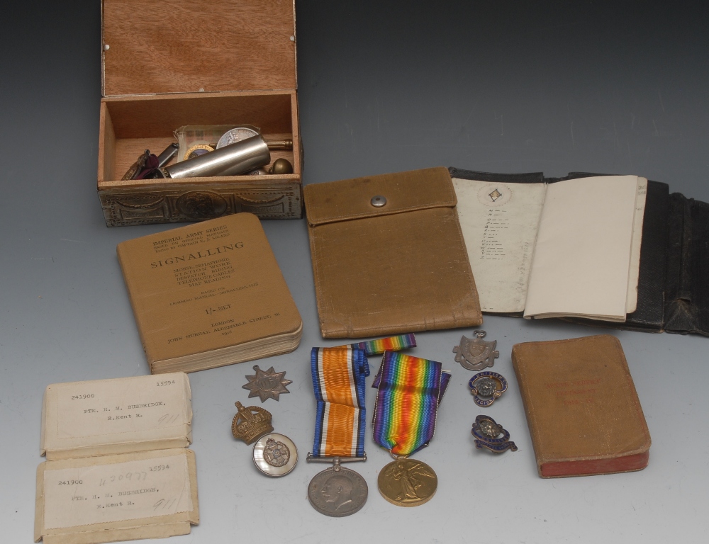 Medals, World War One, Pair, 241900 PTE