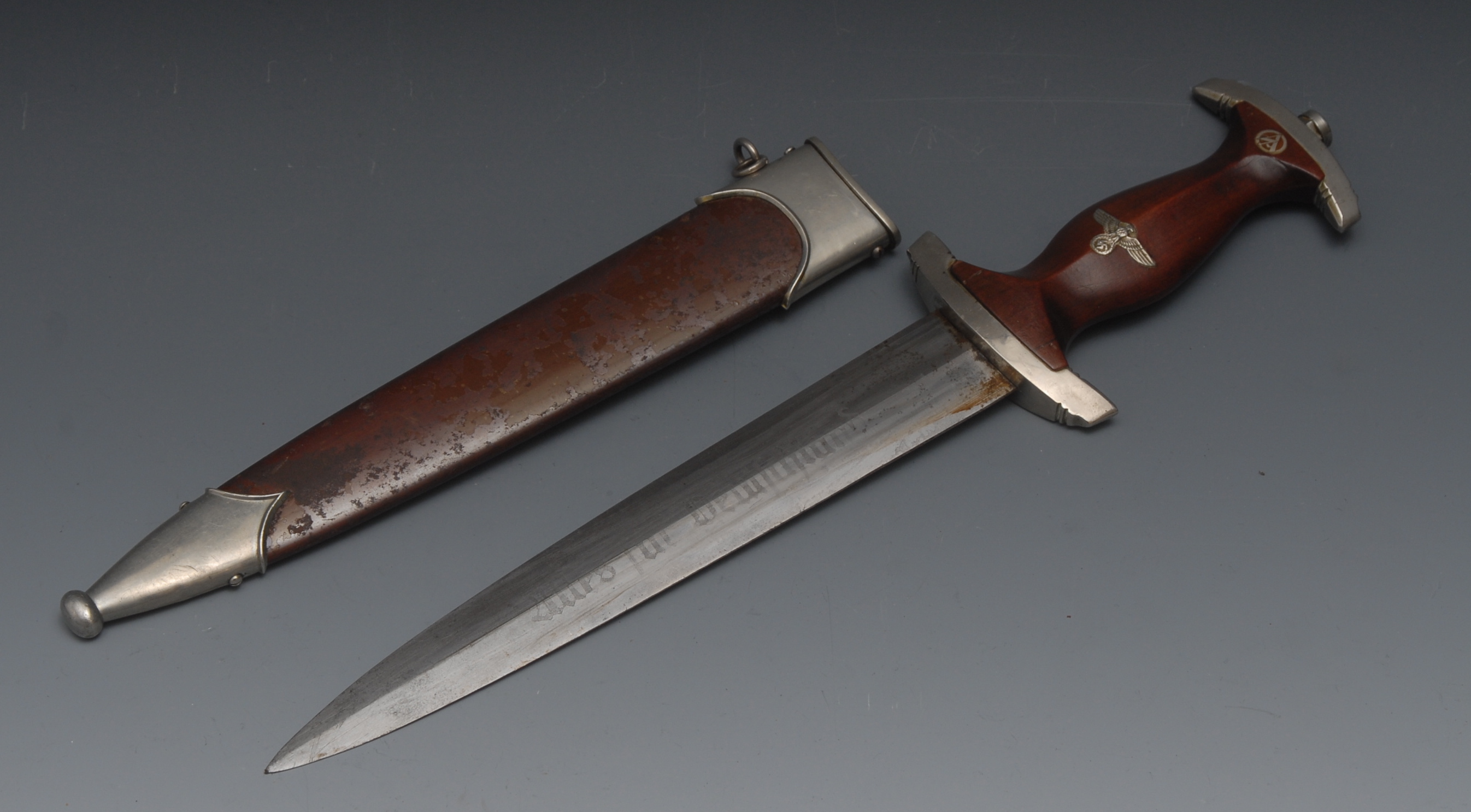 A Nazi Third Reich SA dagger, 22cm point