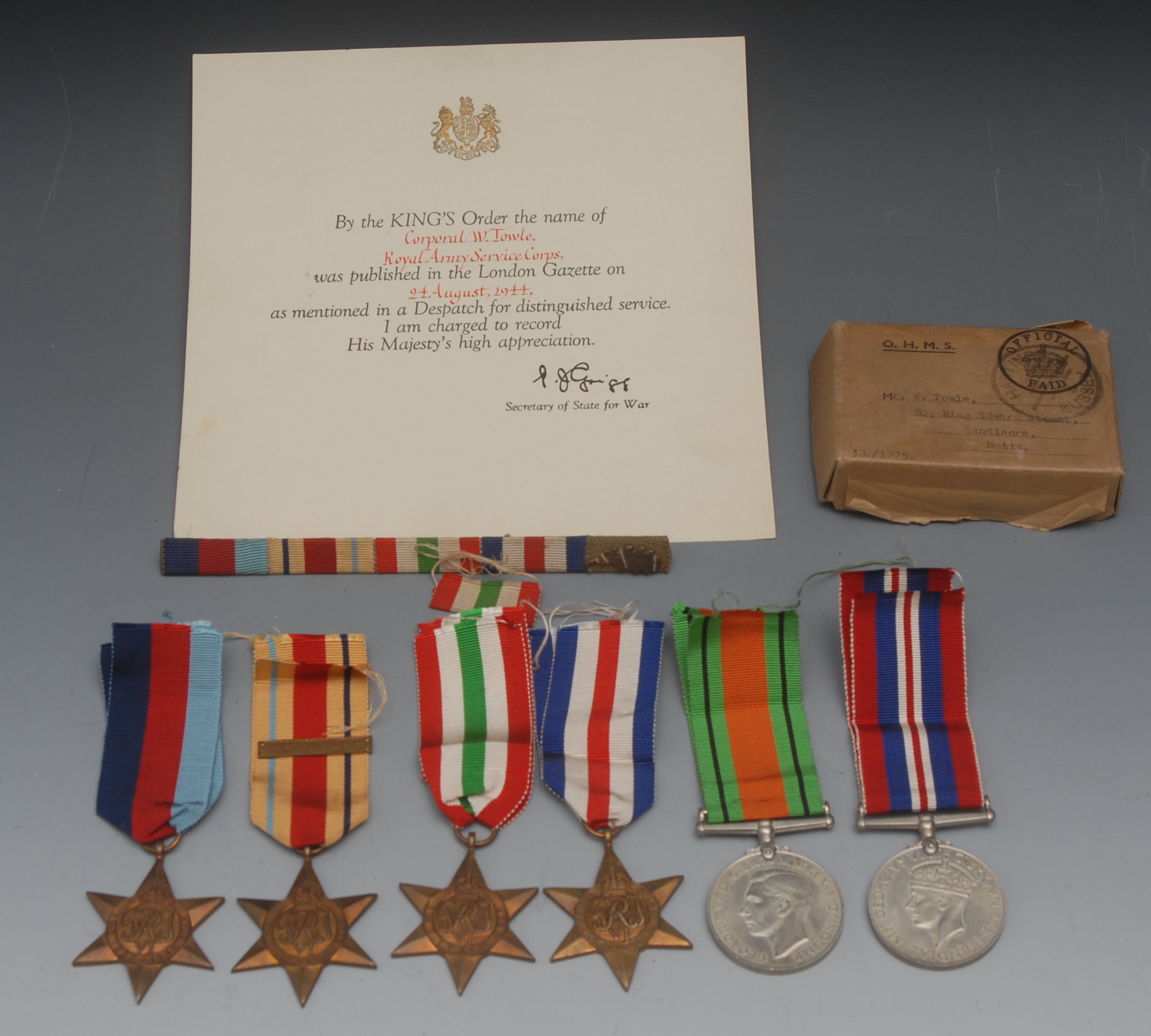 Medals, World War Two, M.I.D. Group of S