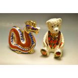 A Royal Crown Derby paperweight teddy be