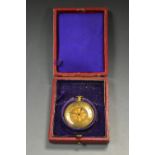 A late Victorian 18ct gold cased open fa