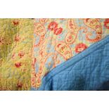 Textiles- comfy quilt, rosebuds and pais