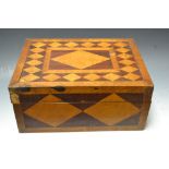 A parquetry inlaid work box