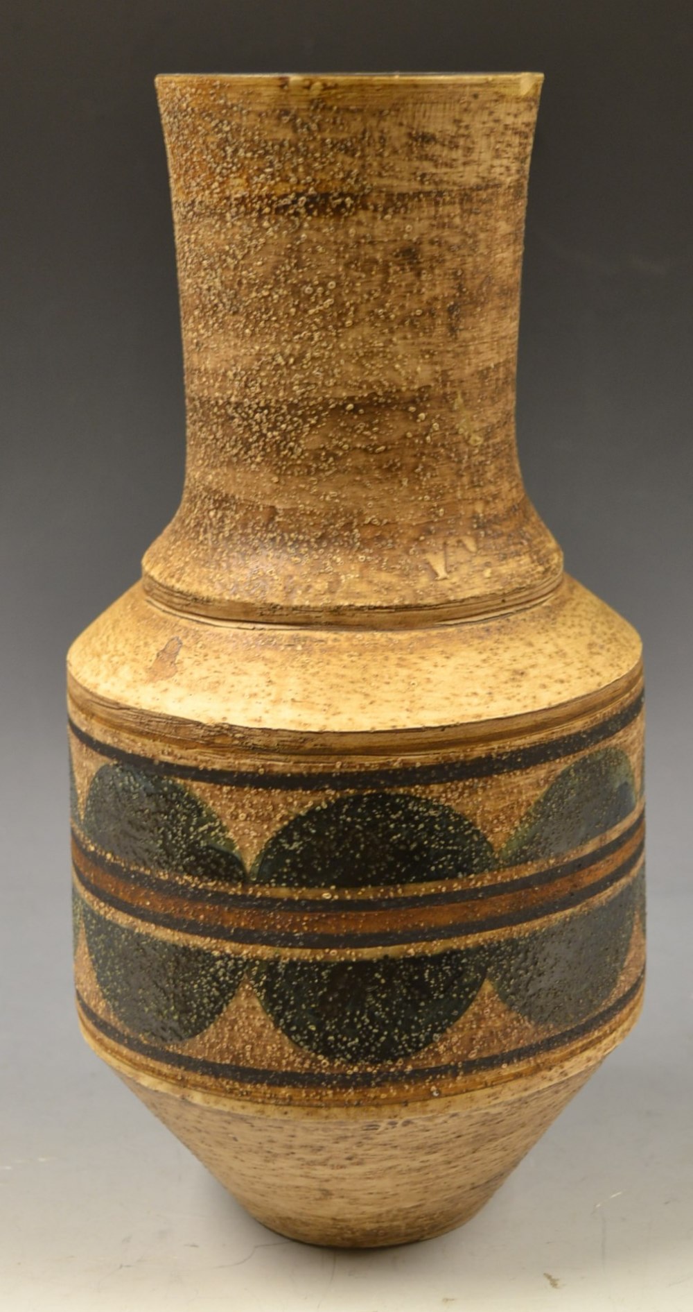 A Troika bottle vase, painted with bands