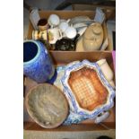 Ceramics-a Victorian jelly mould, an Edw