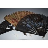 A large Victorian Aesthetic Movement fan