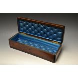 A Victorian inlaid rectangular glove box