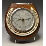 A mahogany novelty aneroid barometer, ap