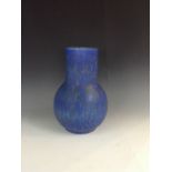 A Bretby  globular cobalt blue vase, dri