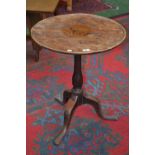 A George III elm occasional table, c.1880