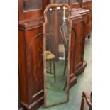 A William and Mary style walnut full length mirror