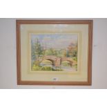 C M Pell
Duffield Bridge
signed, titled, watercolour