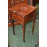 An Edwardian mahogany work box