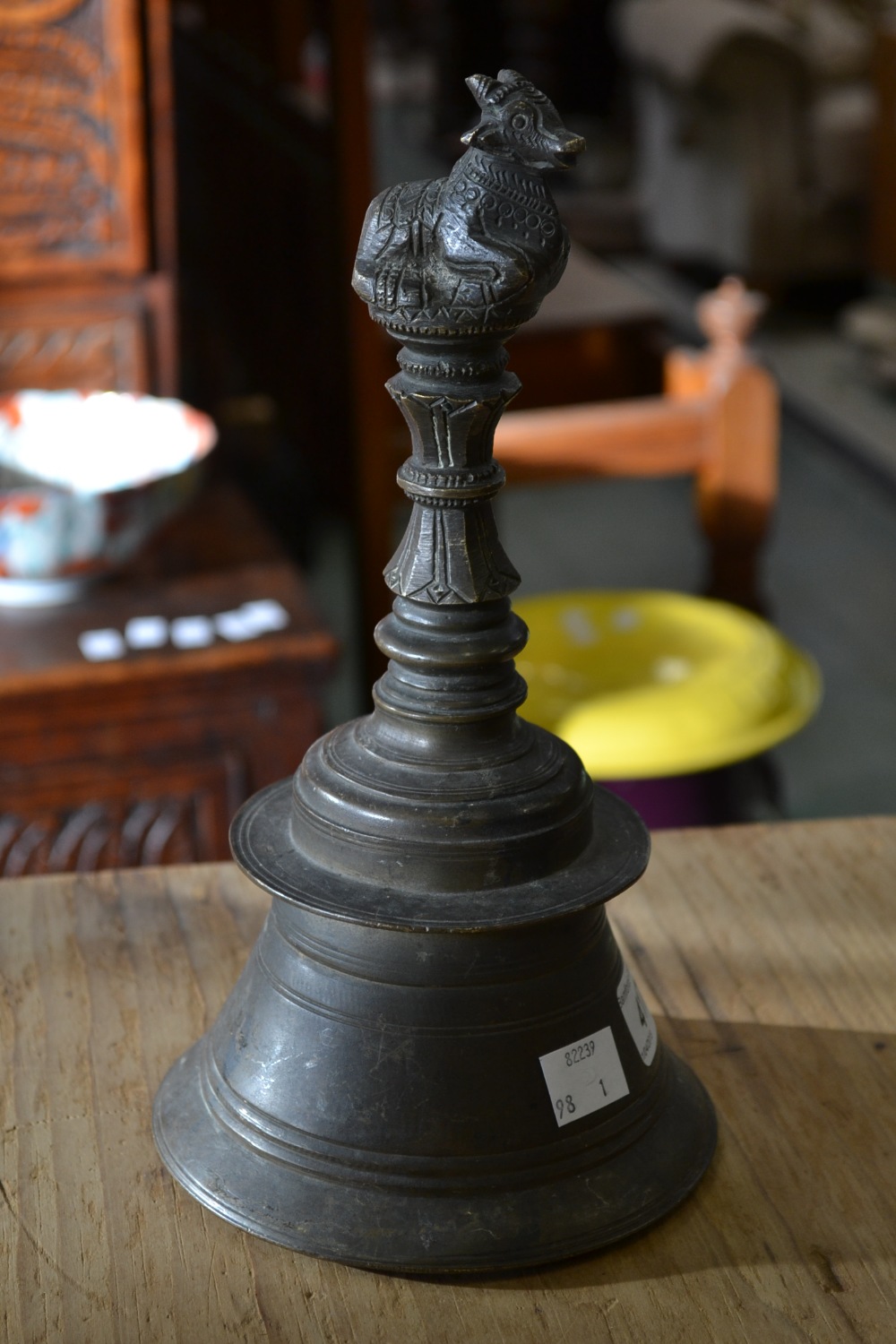 An Indian bronze bell