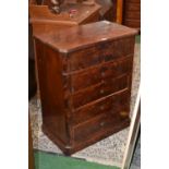 A Continental mahogany washstand chest