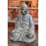 Chinese School, a bronze, of Buddha, seated in the Full Lotus position, 21cm high