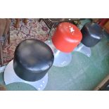 Three retro designer stools.