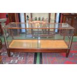 A mahogany haberdashery display cabinet