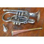 A Besson & Co silver plated Class A Prototype Cornet, marked 50 Medals of Honour, 198 Euston Road