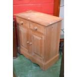 A pine kitchen cupboard