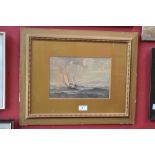 M Walcott (19th century)
Sailing on a Choppy Sea
signed, watercolour