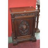 An oak Jacobean Revival side cabinet