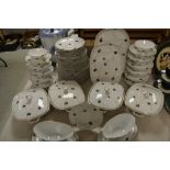 A Bavarian dinner service, comprising tureens, dinner plates, sauce boats, soup cups and stands,
