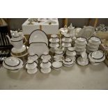 A Spode Consul cobalt dinner service, Y7332-&, comprising dinner plates, side plates, soup dishes,