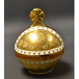 A Royal Crown Derby paperweight, Coronation Orb 1953 - 2003, limited edition 21/950, gold stopper,