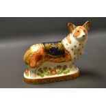 A Royal Crown Derby paperweight, Royal Windsor Corgi, commissioned for Peter Jones, limited