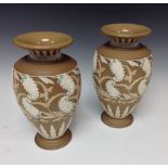 A pair of Royal Doulton Silicon baluster vases,