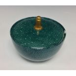 A Royal Doulton Shagreen pattern circular powder bowl and cover, retailed by G.B. & Sons Ltd., gilt