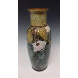 A Royal Doulton slender vase, designed by Florrie Jones,