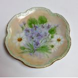 A shaped hexagonal cabinet plate,