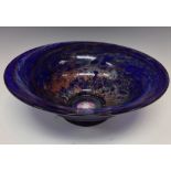 A 20th century Webb's glass agate bowl, 30.5cm diam