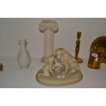 A Gustav porcelain figural group, Kan Du Inte Tala?,