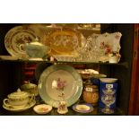 Ceramics -  a Royal Crown Derby Gold Aves pattern acorn dish;  a Doulton stoneware tobacco jar;