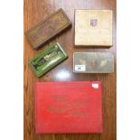 Album and four tins of cigarette cards