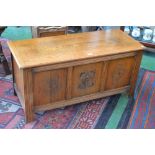 A mid 20th century oak blanket chest,