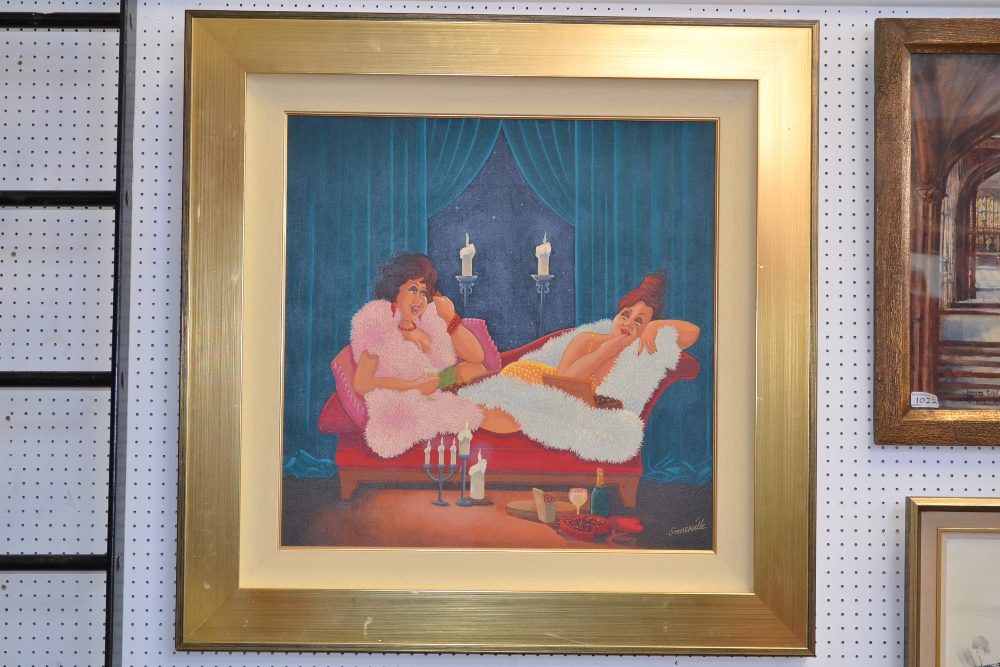 Joan Somerville (20th century)
Chocolate Therapy
signed, oil on board,