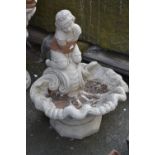 A moulded garden statue,