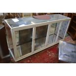A Victorian white painted mahogany and glass shop display cabinet