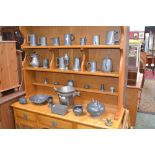 Metalware and Pewter - A silver plated twin handled ice bucket;    a Teapot, water jug,  tankards,