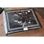 Japanese lacquer and Mother Of Pearl inlay postcards album,