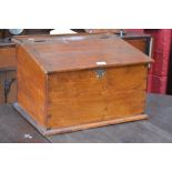Victorian oak desk box with 3 fitted drawers