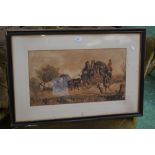 19th century coaching print, London Bath & Wells,