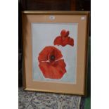 Kenshin Salen
Two Poppies
signed dated 1988, watercolour, blind stamp,