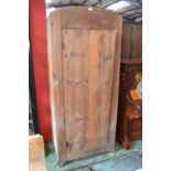 A late 19th/early 20th century French pine kitchen cupboard,